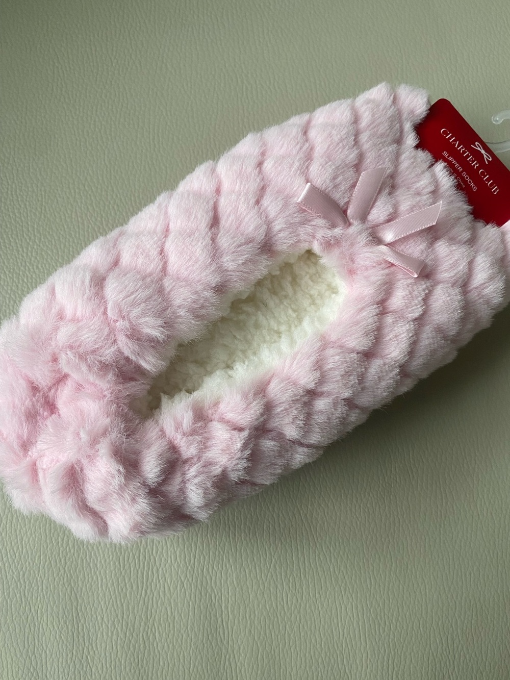 Pink slipper socks by Charter Club